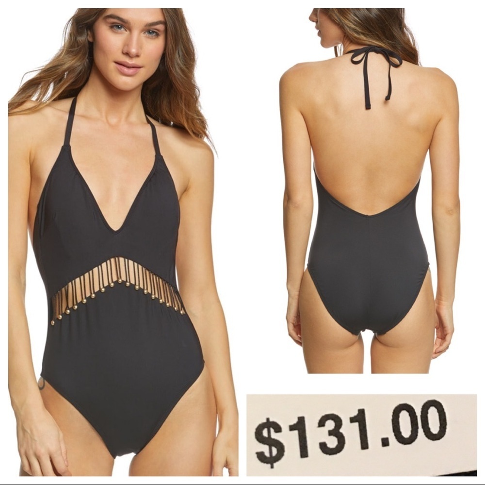 NWT! Kenneth Cole Button Up Halter One Piece